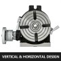 VEVOR Rotary Table 6inch(150mm) Horizontal Vertical Milling Table 2/5inch(10mm) 4-Slot Milling Rotary Table MT-2 Rotary Table for Milling with Indexing Plate Set for Precision Milling Drilling