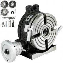 Vevor Rotary Table 6"(150 mm)_4-Slot Horizontal Vertical Dividing Plates for Milling Machine