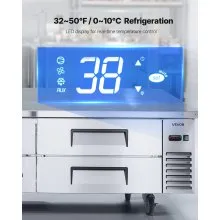 Commercial Chef Base Refrigerator Kitchen Prep Worktable 72 inch Four Drawer