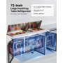 Commercial Refrigerated Sandwich Prep Workable Stainless Steel Triple Door