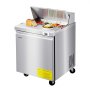 Commercial Refrigerated Sandwich Prep Worktable Stainless Steel Single Door