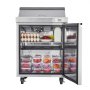 Refrigerador comercial VEVOR de 71 cm de ancho, mesa refrigerada de 7.1 pies cúbicos para preparar sándwiches, refrigerador Mega Top para preparar alimentos con 8 bandejas y tabla de cortar, refrigerador de acero inoxidable para preparar ensaladas para restaurantes y food trucks.