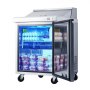 Refrigerador comercial VEVOR de 71 cm de ancho, mesa refrigerada de 7.1 pies cúbicos para preparar sándwiches, refrigerador Mega Top para preparar alimentos con 8 bandejas y tabla de cortar, refrigerador de acero inoxidable para preparar ensaladas para restaurantes y food trucks.