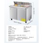 Refrigerador comercial VEVOR de 122 cm de ancho, mesa refrigerada de 12.5 pies cúbicos para preparar sándwiches, refrigerador Mega Top para preparar alimentos con 12 bandejas y tabla de cortar, refrigerador de acero inoxidable para preparar ensaladas para restaurantes y food trucks.
