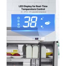 Commercial Sandwich Prep Table Refrigerator Double Door Stainless Steel