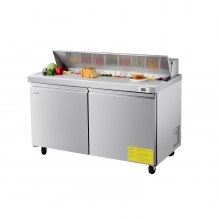 Commercial Sandwich Prep Table Refrigerator Double Door Stainless Steel