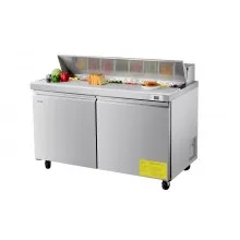 Commercial Sandwich Prep Table Refrigerator Double Door Stainless Steel