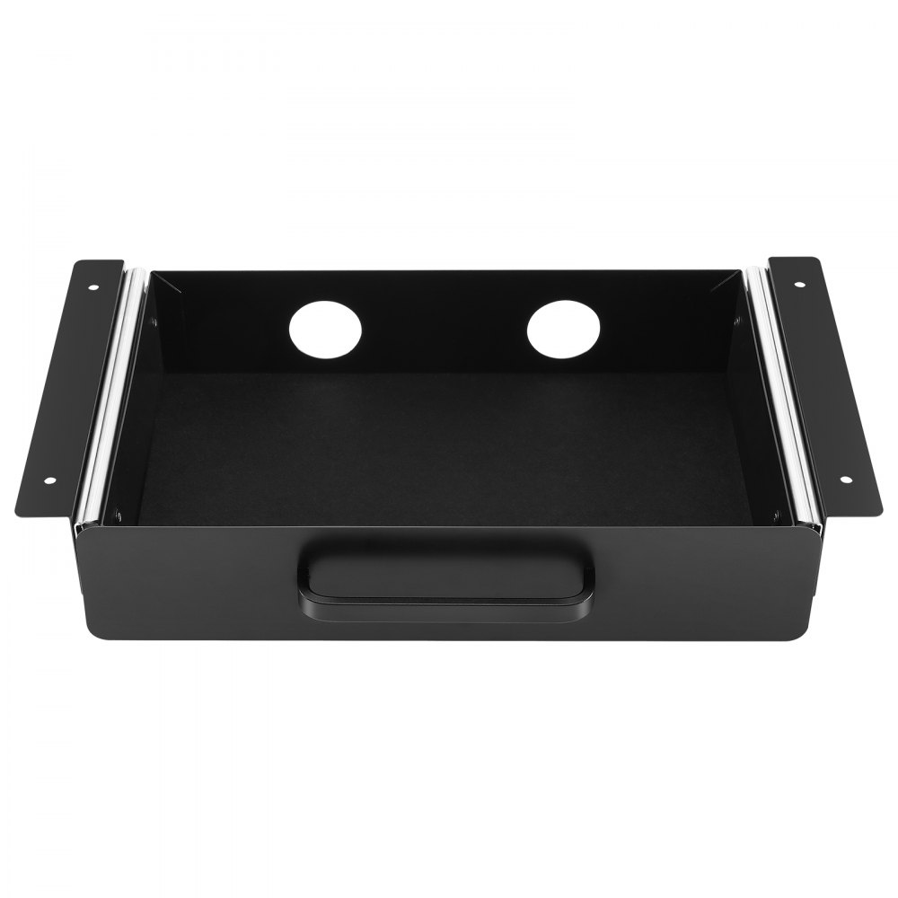 VEVOR 13" Wide Under Desk Drawer Slide Out, Under Desk Mounted Pull-out Drawer Attachment, Hidden Desktop Storage Organizer, Under Table Pencil Drawer for office Home Sit Stand Workstation, 15x9x3 in