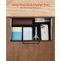 VEVOR 13" Wide Under Desk Drawer Slide Out, Under Desk Mounted Pull-out Drawer Attachment, Hidden Desktop Storage Organizer, Under Table Pencil Drawer for office Home Sit Stand Workstation, 15x9x3 in