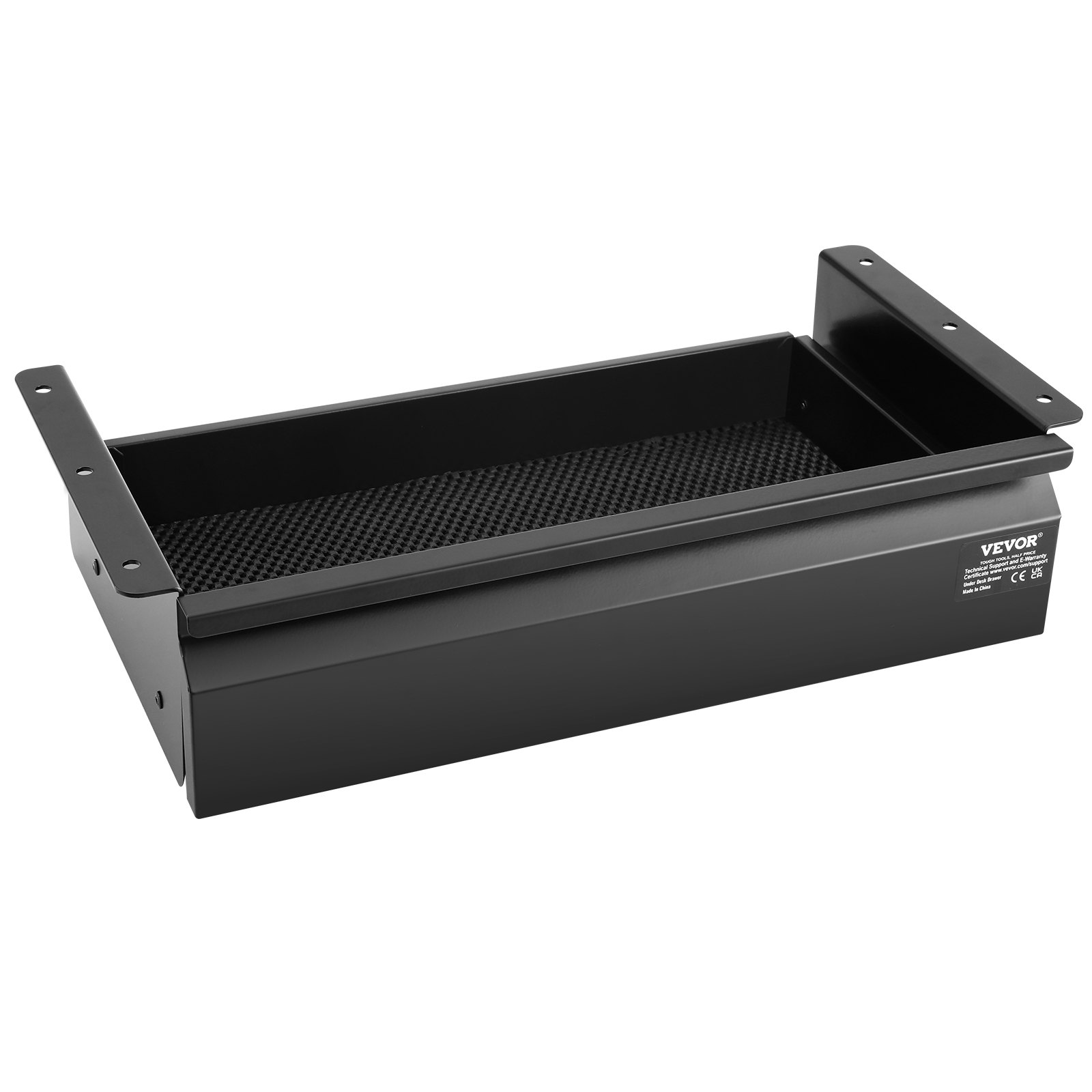 VEVOR 16" Wide Under Desk Drawer Slide Out, Under Desk Mounted Pull-out Drawer Attachment, Hidden Desktop Storage Organizer, Under Table Pencil Drawer for office Home Sit Stand Workstation, 17x9x4 in