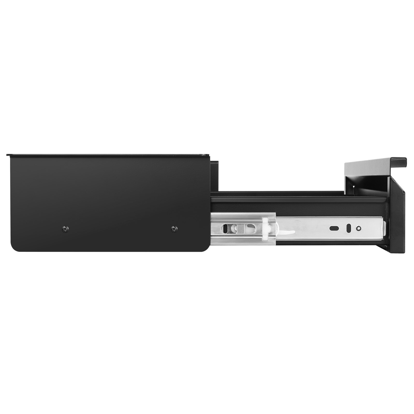 VEVOR 16" Wide Under Desk Drawer Slide Out, Under Desk Mounted Pull-out Drawer Attachment, Hidden Desktop Storage Organizer, Under Table Pencil Drawer for office Home Sit Stand Workstation, 17x9x4 in