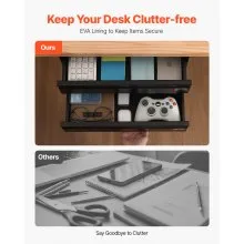 VEVOR 2 Drawer 40 cm Under Desk Drawer Organizer Slide-out Drawer Space Saver