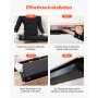 VEVOR 33" Wide Under Desk Drawer Slide Out, Under Desk Mounted Pull-out Drawer Attachment, Hidden Desktop Storage Organizer, Under Table Pencil Drawer for office Home Sit Stand Workstation, 33x9x4 in