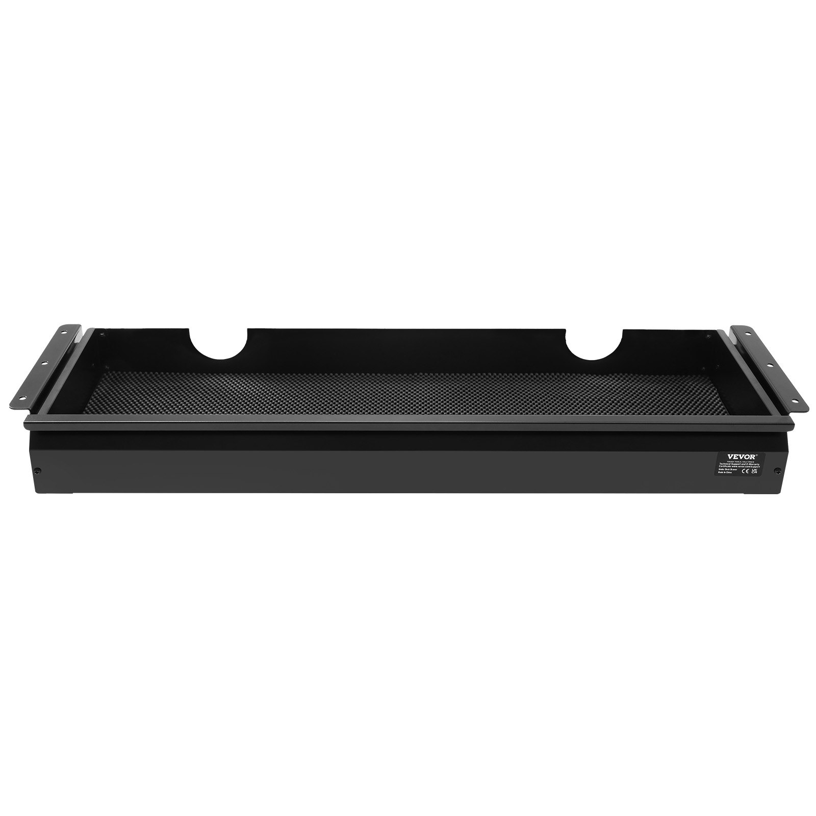 VEVOR 33" Wide Under Desk Drawer Slide Out, Under Desk Mounted Pull-out Drawer Attachment, Hidden Desktop Storage Organizer, Under Table Pencil Drawer for office Home Sit Stand Workstation, 33x9x4 in