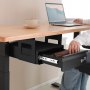 VEVOR 13" Wide Under Desk Drawer Slide Out, Under Desk Mounted Pull-out Drawer Attachment, Hidden Desktop Storage Organizer, Lockable Under Table Pencil Drawer for Sit Stand Workstation, 14x13x7 in