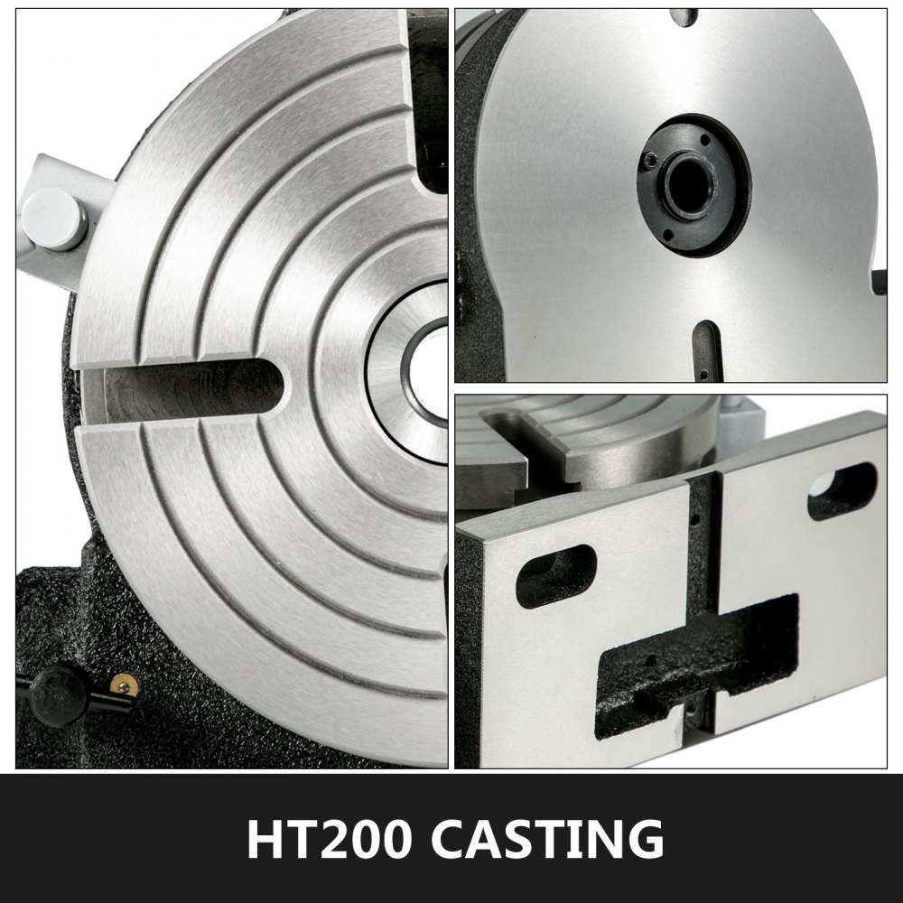 VEVOR rotary table with ht200 casting for precision machining.