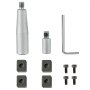 VEVOR rotary table accessory set including pins, hex key, blocks, and screws.