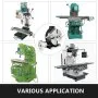 VEVOR Rotary Table 20.3 cm Vertical & Horizontal Rotary Table, 20.3 cm Horizontal Vertical HV8 Precision 3MT Milling Drilling Machine Vernier Reading Milling Drilling Boring for Milling Machine