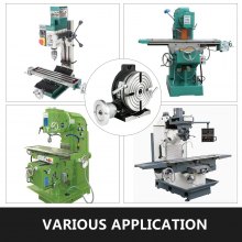 VEVOR Rotary Table 8" Vertical & Horizontal Rotary Table, 8Inch Horizontal Vertical HV8 Precision 3MT Milling Drilling Machine Vernier Reading Milling Drilling Boring for Milling Machine