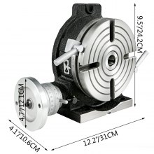 VEVOR Rotary Table 8" Vertical & Horizontal Rotary Table, 8Inch Horizontal Vertical HV8 Precision 3MT Milling Drilling Machine Vernier Reading Milling Drilling Boring for Milling Machine