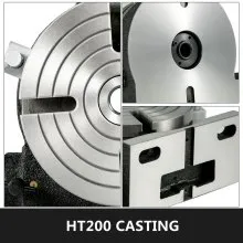 VEVOR Rotary Table 8 Inch Horizontal Vertical HV8 Precision 3MT Milling Drilling Machine Vernier Reading Milling Drilling Boring