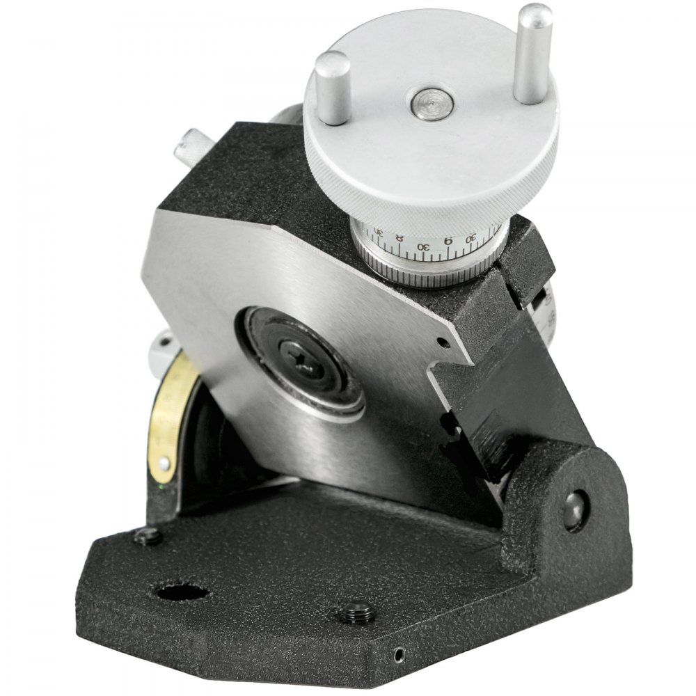 VEVOR rotary table with precise adjustment dial and sturdy black base.