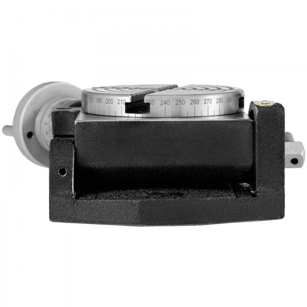 VEVOR rotary table with precision scale, black base, and silver turntable