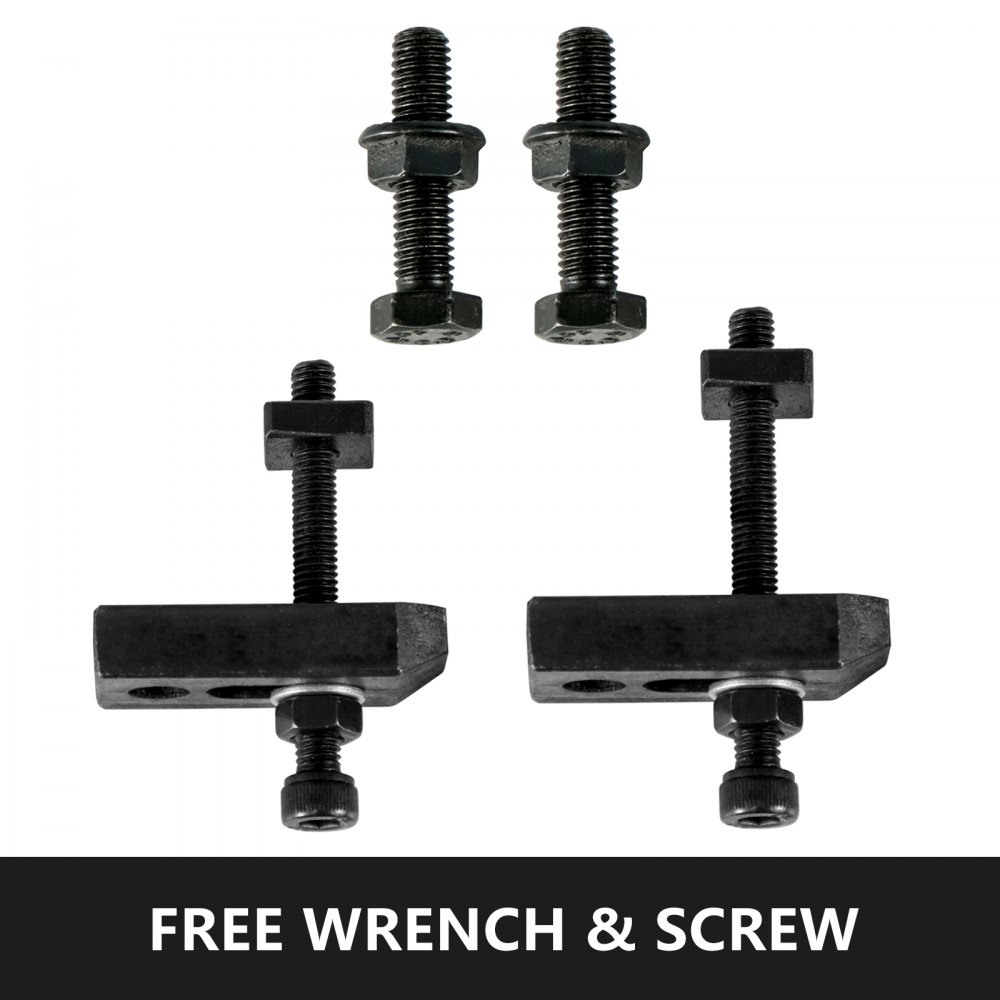 free wrench and screw included with VEVOR rotary table accessories.