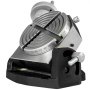 VEVOR rotary table with degree scale and crank handle, angled side view.