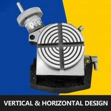 VEVOR Rotary Table 4inch/100mm Horizontal Vertical Rotary Table 4-Slot Rotary Table for Milling Machine MT-2 Rotary Table for Milling 360 Degrees Precision Rotary Table