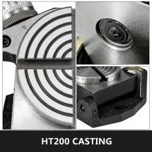 VEVOR Rotary Table 4inch/100mm Horizontal Vertical Rotary Table 4-Slot Rotary Table for Milling Machine MT-2 Rotary Table for Milling 360 Degrees Precision Rotary Table