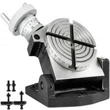 VEVOR Rotary Table 4 INCH/100 MM Horizontal Vertical Rotary Table 4-Slot Rotary Table for Milling Machine MT-2 Rotary Table for Milling 360 Degrees Precision Rotary Table for Milling Drilling Vice