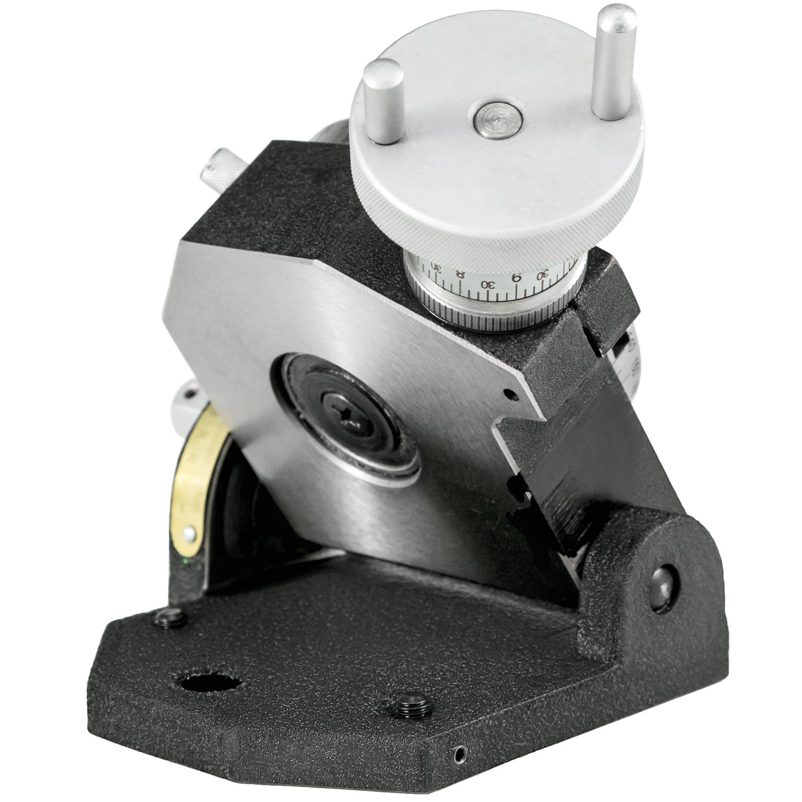 VEVOR rotary table with precise adjustment dial and sturdy black base.