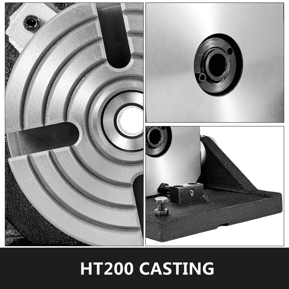 Rotary Table 6" 150mm Tilting 4-Slot MT-2 1:90 Ratio MT-2 Bore Milling Drilling