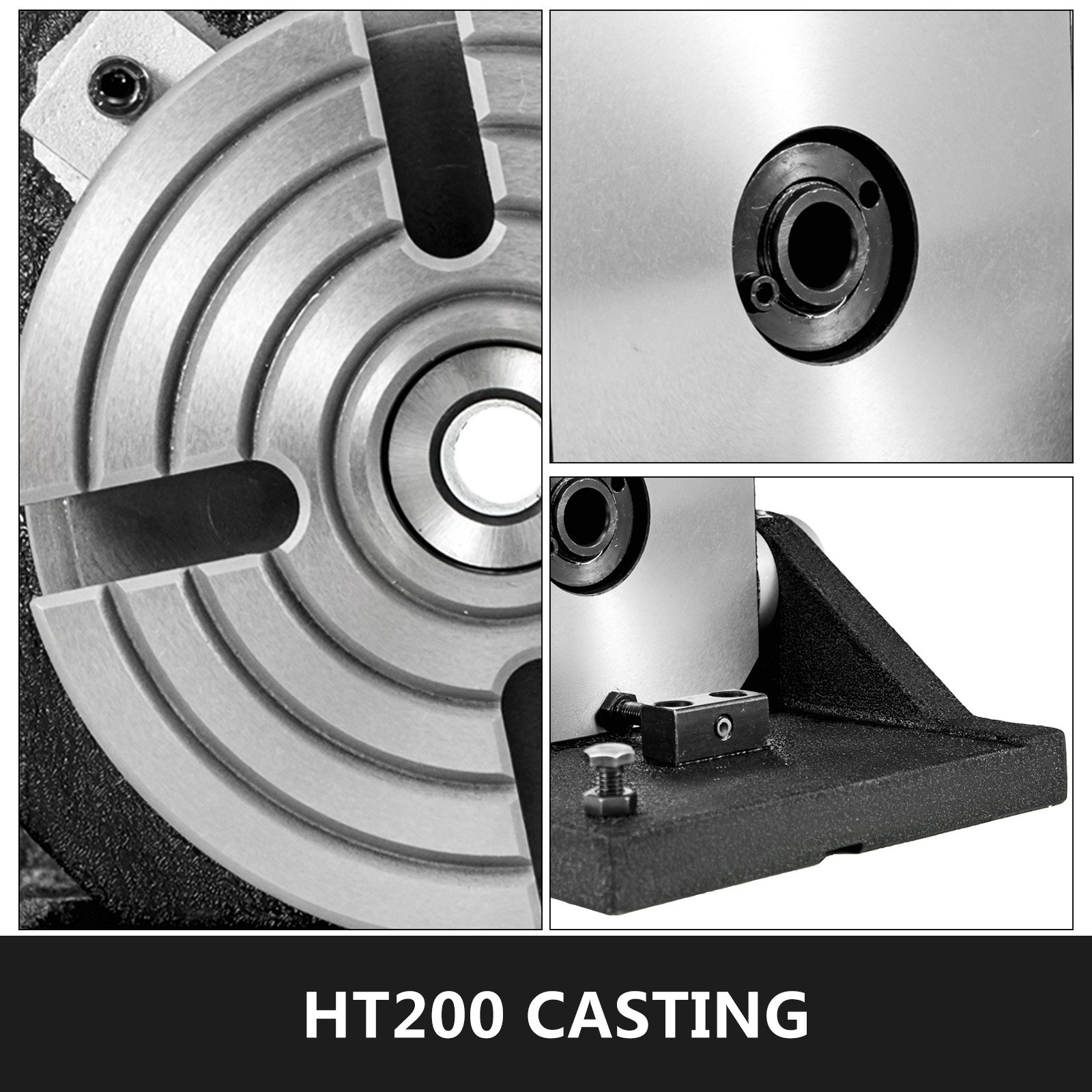 Rotary Table 6" 150mm Tilting 4-Slot MT-2 1:90 Ratio MT-2 Bore Milling Drilling