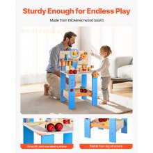 Wooden Tool Bench for Kids 3 Years+ Toy Workbench Pretend Play Toy Kits