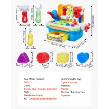 Musical Workbench for Toddler 2 Years+ Toy Musical Learning Workbench