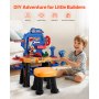 VEVOR Kids Workbench 181 pcs Tool Bench with Realistic Tools and Electric Drill