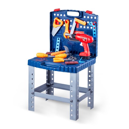 Kids Workbench 56 pcs Tool Bench with Realistic Tools and Electric Drill