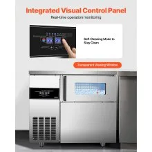 Commercial Ice Maker Freestanding Worktop Ice Machine 220 lbs/24H 66 lbs Bin
