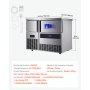 VEVOR Commercial Ice Maker Machine, 330 lbs/24H Stainless Steel Ice Machine with Worktop, 88 lbs Storage & 144 Cubes/Cycle, Self-Cleaning Freestanding Ice-Making for Home Bar Office Restaurant Kitchen