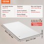 VEVOR Table Top, Holds up to 220.5 lbs, 55" x 28" x 1" Rectangular Countertop for Height Adjustable Electric Standing Desk Frame, Universal One-Piece Particle Board Desktop for Office & Home Desk