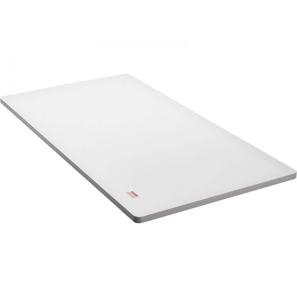 white VEVOR standing desk countertop with rounded corners on a white background.