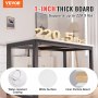 VEVOR Table Top, Holds up to 220.5 lbs, 60" x 25" x 1" Rectangular Countertop for Height Adjustable Electric Standing Desk Frame, Universal One-Piece Particle Board Desktop for Office & Home Desk