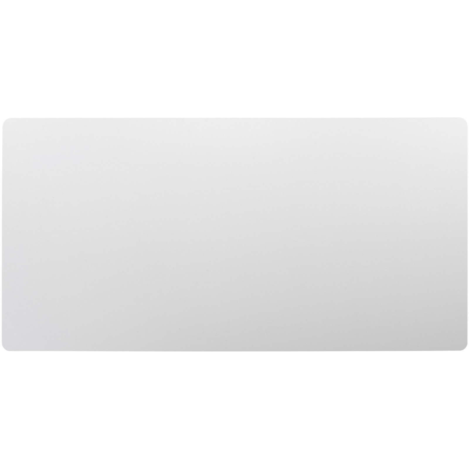 white surface of VEVOR standing desk countertop with rounded edges. simple and sleek design.