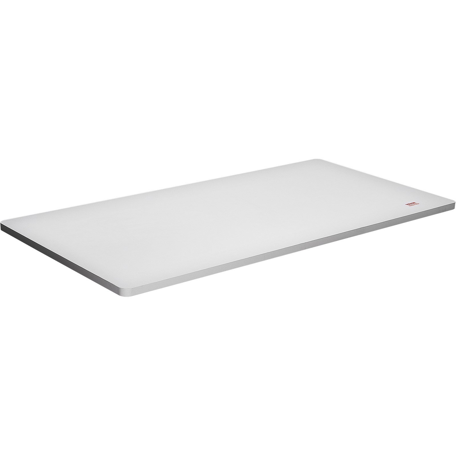 VEVOR standing desk countertop in white with rounded edges and minimalistic design.