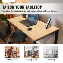 VEVOR Wood Table Top, Holds up to 330 lb, 59.1" x 29.5" x 1.5" Rectangular Countertop for Height Adjustable Electric Standing Desk Frame, Universal Solid One-Piece Maple Desktop for Office & Home Desk