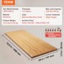 VEVORBambo o Table Top, 1800 x 737 x 38 mm, 150 kg Load Capacity, Universal Solid One-Piece Bamboo Desktop for Height Adjustable Electric Standing Desk Frame, Rectangular Countertop for Home & Office