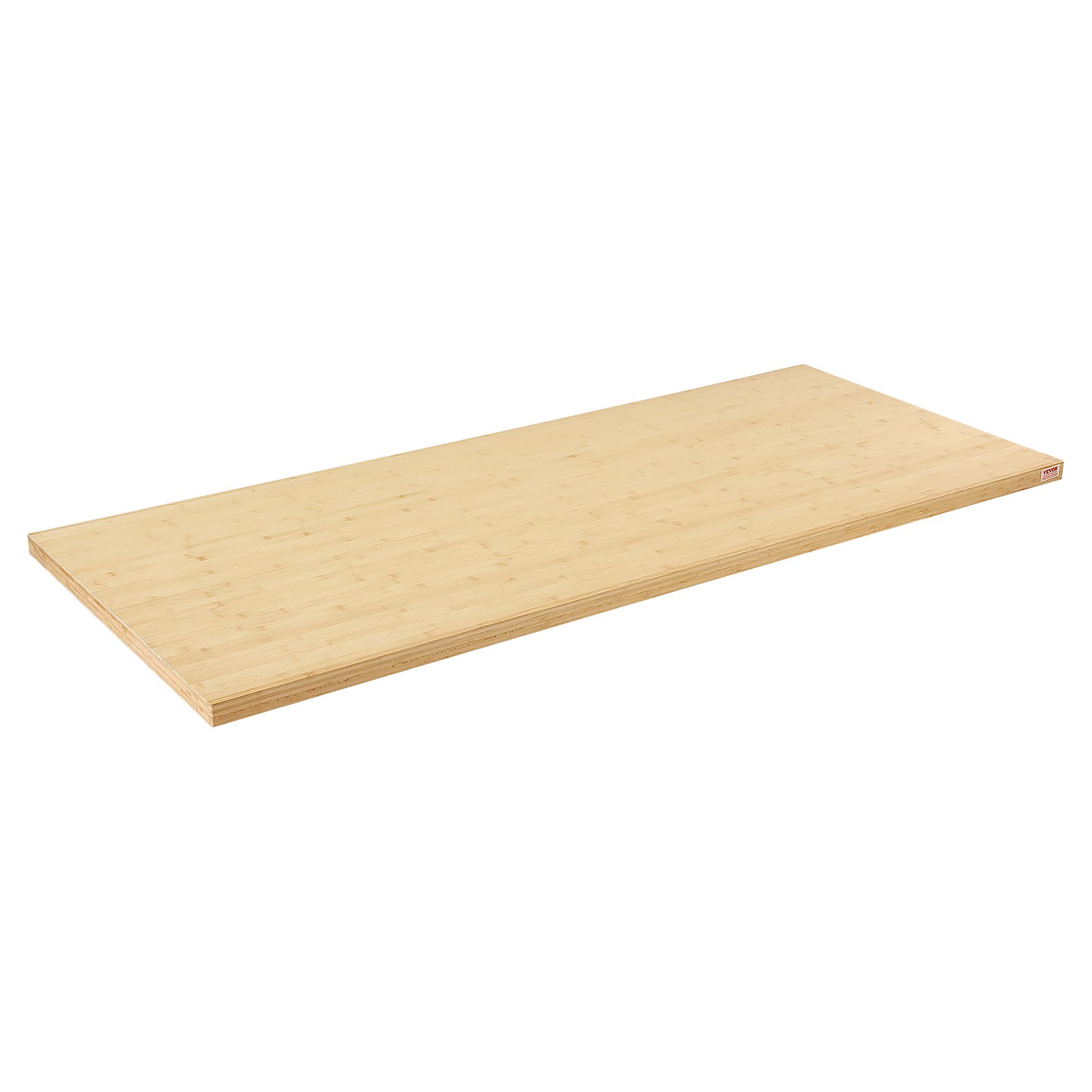 VEVOR bamboo table top with smooth natural finish, rectangular shape, and visible wood grain texture.