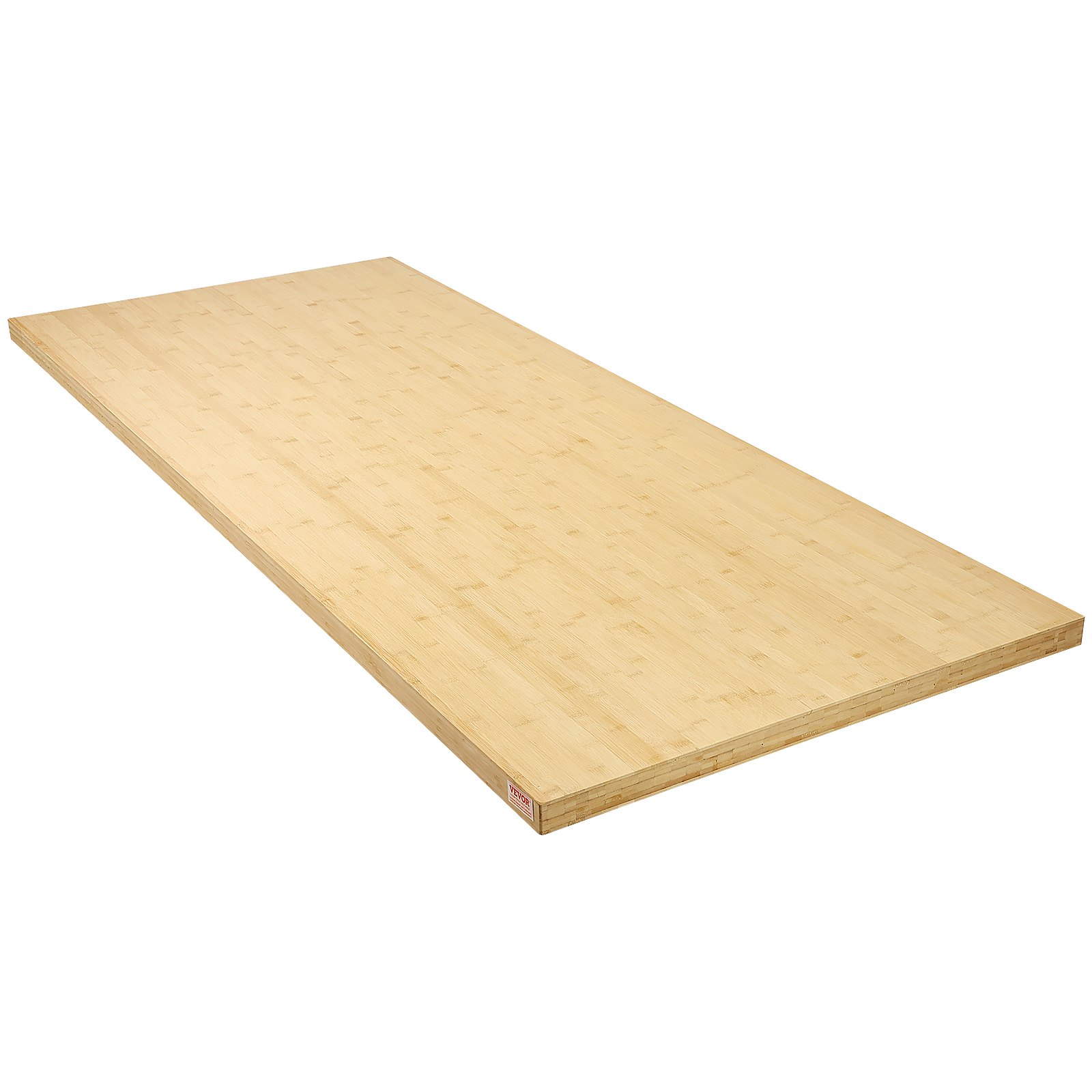 VEVOR bamboo table top, rectangular light wood surface, clean edges, and natural bamboo finish.